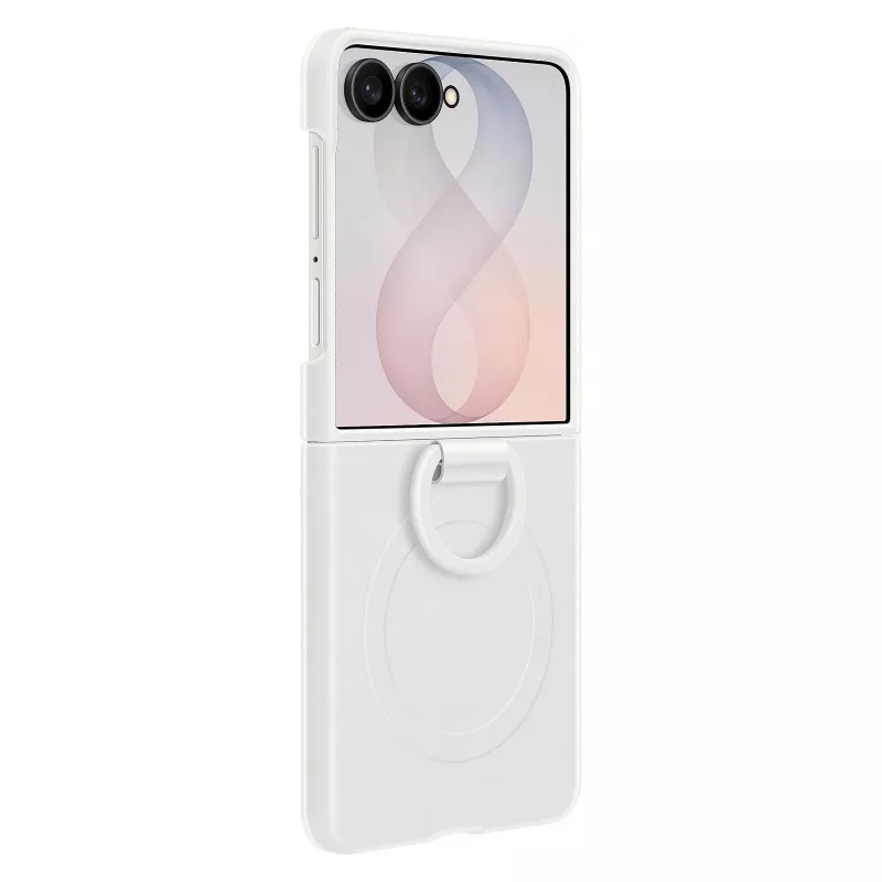 Samsung Silicone Ring Magnet puzdro pre Galaxy Z Flip8, biela