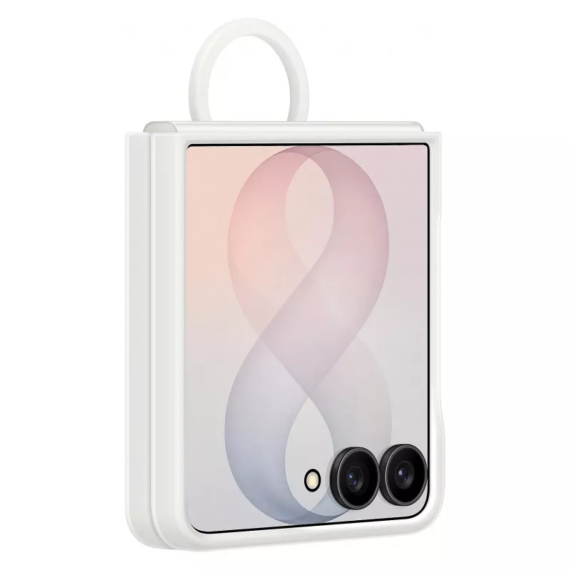 Samsung Silicone Ring Magnet puzdro pre Galaxy Z Flip8, biela