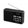 SANDBERG Speaker Radio FM+BT Recharge prenosný Bluetooth reproduktor s FM rádiom, AUX, USB, MicroSD, 6W, čierny