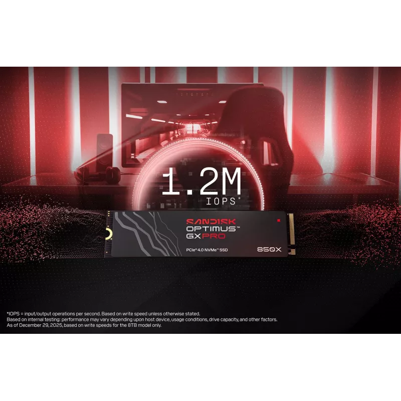 SanDisk 2TB M.2 NVMe PCIe 4.0 interné SSD - 7300 MB/s čítanie, 6600 MB/s zápis