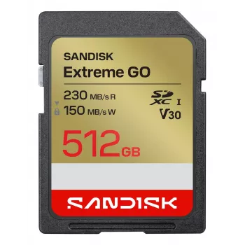 SanDisk Extreme GO SDXC pamäťová karta 512 GB UHS-I 230 MB/s čítanie V30 U3