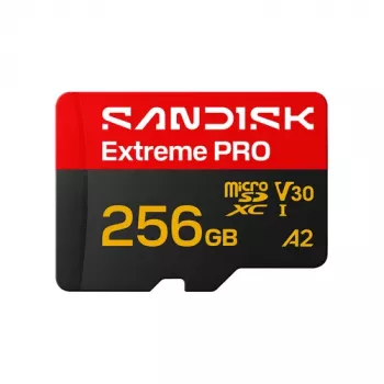 SanDisk Extreme PRO microSDXC 256 GB UHS-I U3 V30 A2 + SD adaptér