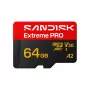 SanDisk Extreme PRO microSDXC 64GB UHS-I U3 V30 až 200 MB/s čítanie