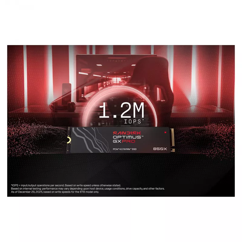 SanDisk Optimus GX PRO 850X 4TB M.2 2280 NVMe PCIe 4.0 SSD s TCG Opal šifrovaním