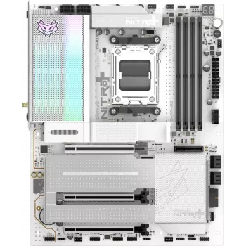 SAPPHIRE NITRO+ X870EA PHANTOMLINK P.E základná doska, AMD X870E, socket AM5, DDR5, Wi-Fi 7, biela/čierna