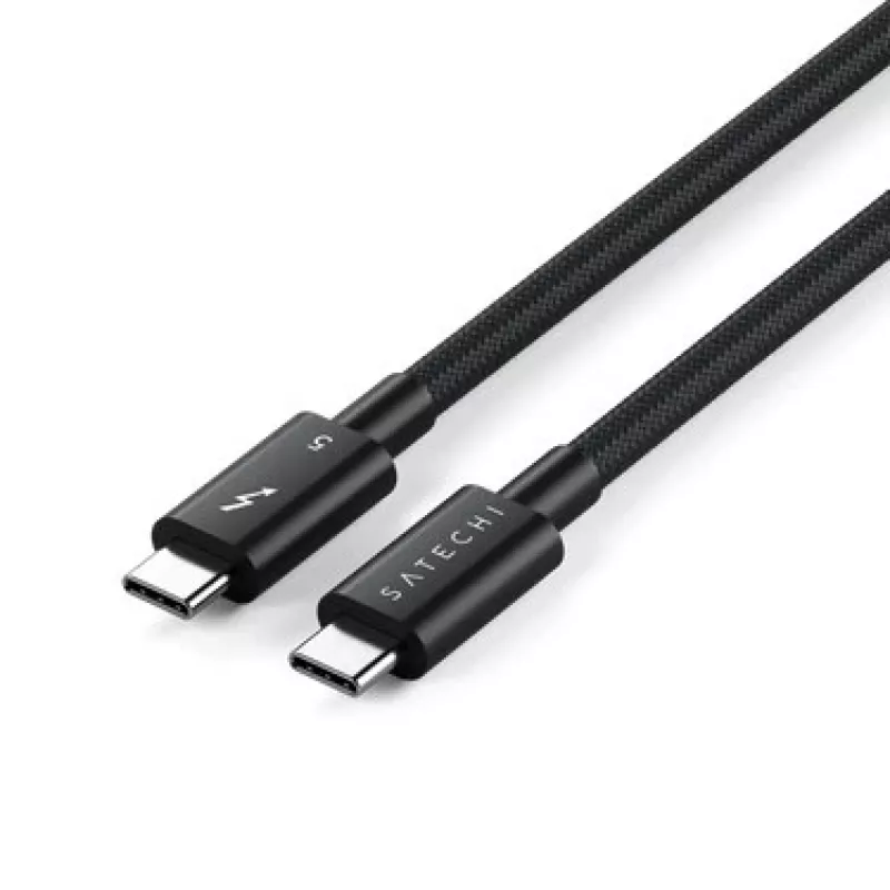 SATECHI Thunderbolt 5 Pro kábel 1m USB-C na USB-C – 120Gbit/s, 240W, čierny