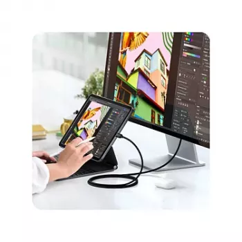 SATECHI Thunderbolt 5 Pro kábel 1m USB-C na USB-C – 120Gbit/s, 240W, čierny