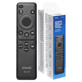 SAVIO RC-27 univerzálny náhradný diaľkový ovládač pre Samsung Smart TV – čierny