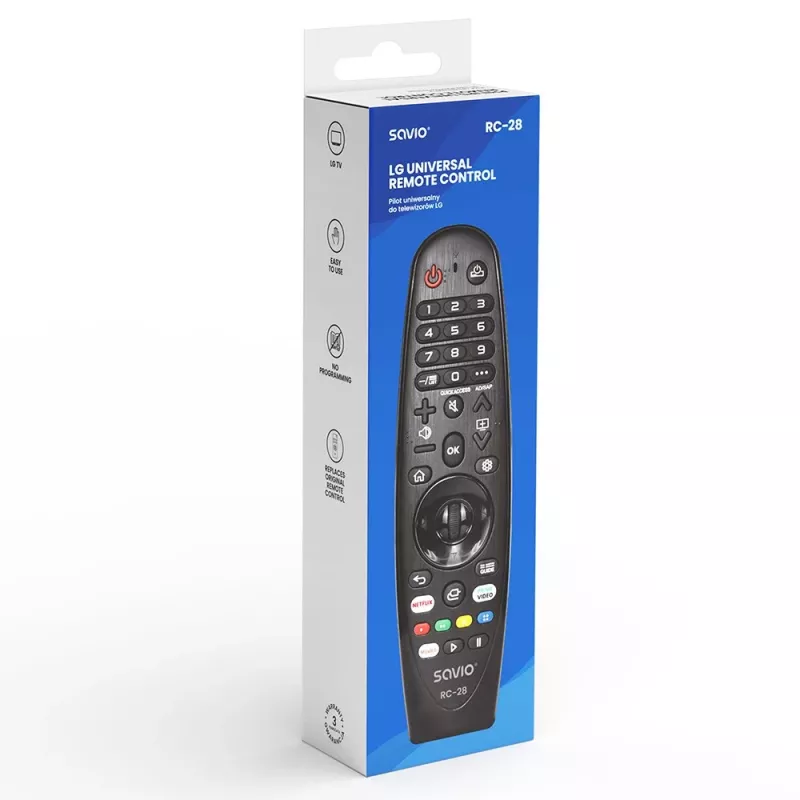 SAVIO RC-28 univerzálny náhradný ovládač pre LG Smart TV