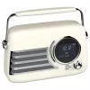 SAVIO RS-04 prenosné DAB+ FM rádio s nabíjateľnou batériou, LCD displej, dvojitý budík, čierna