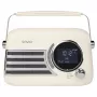 SAVIO RS-04 prenosné DAB+ FM rádio s nabíjateľnou batériou, LCD displej, dvojitý budík, čierna