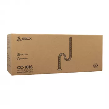 Sbox CC-1016B Organizér káblov, čierny