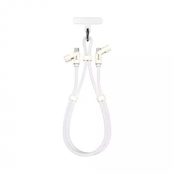 SBOX Lanyard White kábel USB-C na USB-C 1,5 m biely