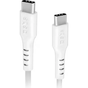 SBS MOBILE TECABLETCC20W USB-C na USB-C kábel 1,5m biela 20W PD