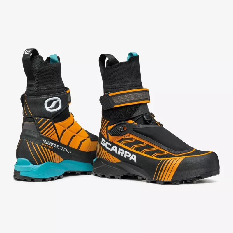 Scarpa Ribelle Tech 3 HD Mountaineering Boots - Black/Bright Orange - veľkosť 40 EU