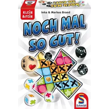 Schmidt Spiele Nochmal so gut (49365) - rozšírenie kockovej hry pre Nochmal!, 1-6 hráčov, od 8 rokov, 20-30 minút, 2 obojstranné hracie bloky, 4 nové varianty hry, nemecký jazyk