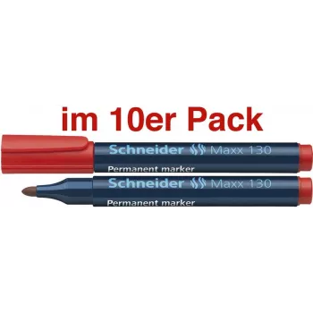 Schneider 130 permanentný marker červená guľatý hrot 1,0-3,0 mm plniteľný 113002
