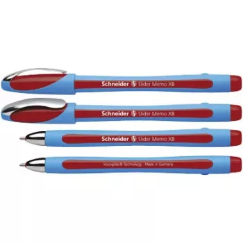 Schneider Slider Memo XB guľôčkové pero, červená/modrá, extra široké 1,4 mm, pogumované, hrot z ušľachtilej ocele, balenie 10 ks 150202