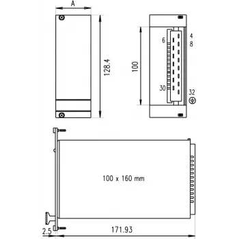 SCHROFF 21006945 Čelný panel