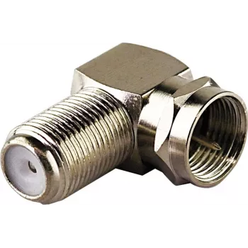 Schwaiger WAD8321531 Uhlový adaptér F, zástrčka F na zásuvku F, strieborný, 2 ks