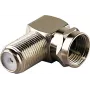 Schwaiger WAD8321531 Uhlový adaptér F, zástrčka F na zásuvku F, strieborný, 2 ks