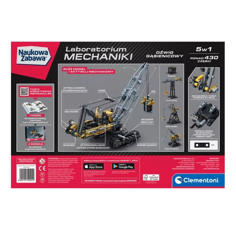 Scientific Fun Mechanické laboratórium Pásový žeriav Clementoni 50402