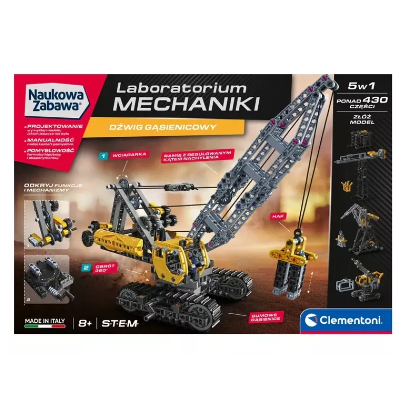 Scientific Fun Mechanické laboratórium Pásový žeriav Clementoni 50402