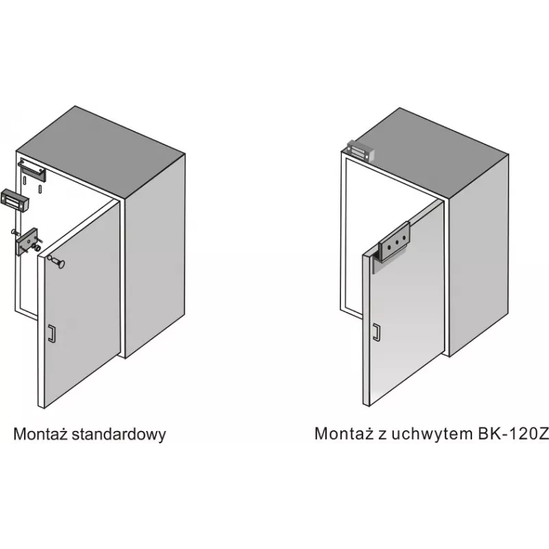 SCOT EL-120 elektromagnetický zámok 120kg (260lbs) 12V DC fail-safe montáž na omietku