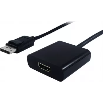 SECOMP DisplayPort konektor samec na HDMI konektor samica adaptérový kábel, 0,15 m, čierny, Full HD, pasívny 11.55.3203