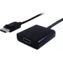 SECOMP DisplayPort konektor samec na HDMI konektor samica adaptérový kábel, 0,15 m, čierny, Full HD, pasívny 11.55.3203