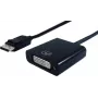 SECOMP STANDARD DisplayPort konektor samec na DVI-D Single Link konektor samica adaptérový kábel, 15 cm, čierny (11.55.3202)