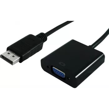 SECOMP STANDARD DisplayPort na VGA adaptérový kábel, DP konektor samec na VGA konektor samica, 1m, čierny (S3201-10)