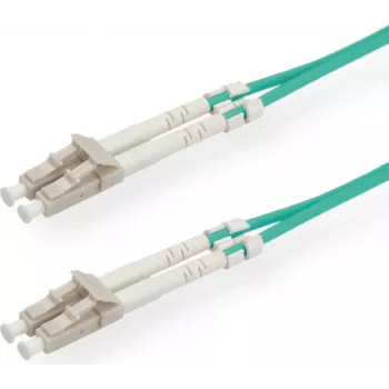 SECOMP STANDARD optický patch kábel OM3 50/125µm LC/LC duplex tyrkysový 2m S1802