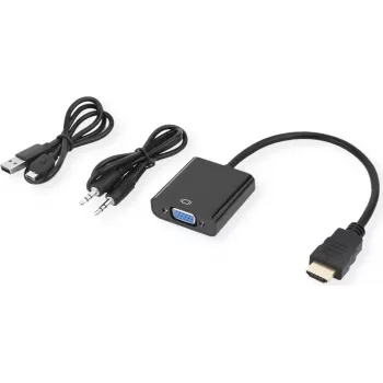 SECOMP STANDARD HDMI na VGA + 3,5 mm audio adaptérový kábel, 0,23 m (S3210)