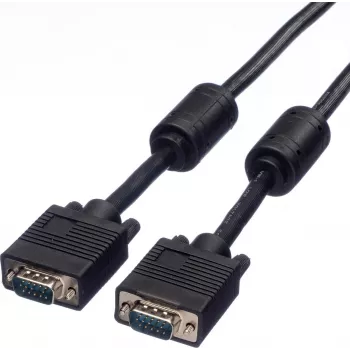 SECOMP STANDARD SVGA kábel HD15 s feritom, ST-ST, čierny, 10 m (S3618)