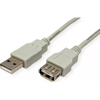 SECOMP STANDARD USB 2.0 predlžovací kábel, Type-A konektor samec na samica, béžový, 0,8 m (S3111)