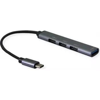 SECOMP STANDARD USB 2.0 hub, USB-C pripojenie, 4x USB-A porty (3x USB 2.0 + 1x USB 3.2 Gen1) (S3017)