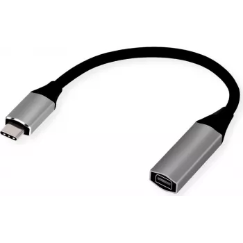 SECOMP STANDARD USB-C na Mini DisplayPort 1.2 adaptérový kábel, 0,2 m, čierny S3216