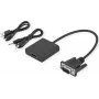 SECOMP STANDARD VGA + Audio na HDMI adaptérový kábel, 0,23 m, čierny S3211
