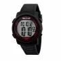 SECTOR MAN R3251543001 (44mm) quartzové hodinky - čierny ciferník, silikónový remienok