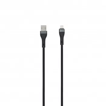 SEEK TOTI USB-A na Lightning 2m pletený kábel 2A (Non-MFI) čierny
