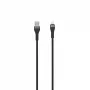 SEEK TOTI USB-A na Lightning 2m pletený kábel 2A (Non-MFI) čierny