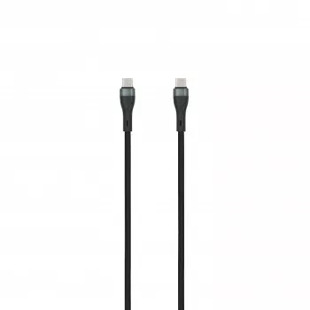 SEEK TOTI USB-C na USB-C 2m pletený kábel 3A čierny
