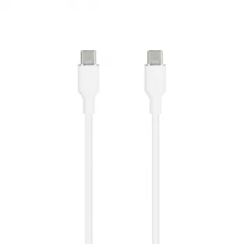SEEK TOTI USB-C na USB-C silikónový kábel 1m 3A biela