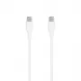 SEEK TOTI USB-C na USB-C silikónový kábel 1m 3A biela