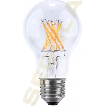 SEGULA LED vláknová žiarovka číra E27 6,5W 2700K stmievateľná A60