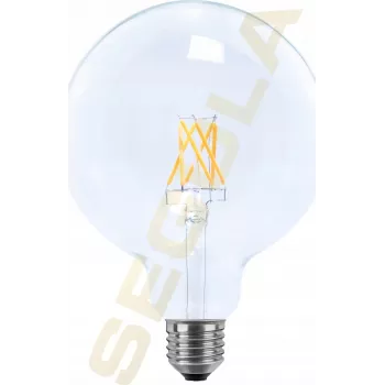 SEGULA LED Globe 125 číra E27 6.5W 650Lm 2700K teplá biela stmievateľná