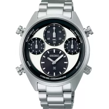 SEIKO SFJ001P1 pánske solar quartz chronograph hodinky 42mm oceľ