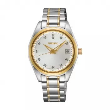 SEIKO dámske SUR582P1 quartz hodinky 32mm nehrdzavejúca oceľ strieborný ciferník
