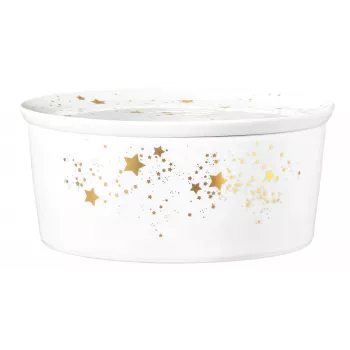 SELTMANN LIBERTY GOLDEN STARS servírovacia misa s pokrievkou 21x9 cm